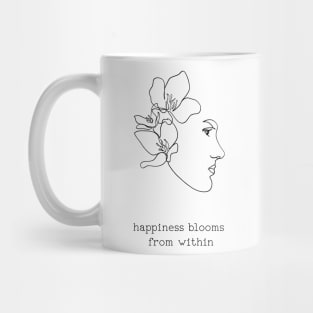 Happiness blooms from within Mug